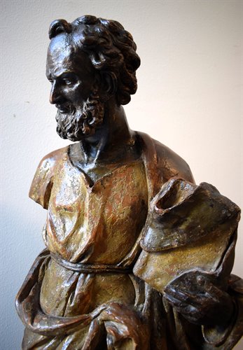 "Saint Peter" Bronze and terracotta sculpture